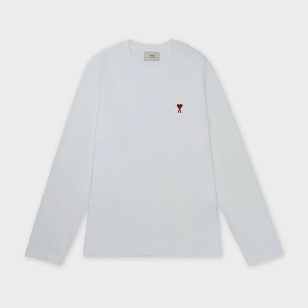 아미 스몰 하트 로고 롱슬리브 맨투맨