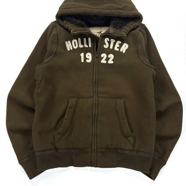 홀리스터 양털 후드집업  