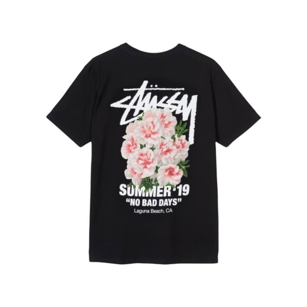 스투시 카네이션 티셔츠 블랙 L