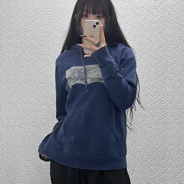 리바이스 레트로 빈티지 프린팅 로고 후드티 M C10621