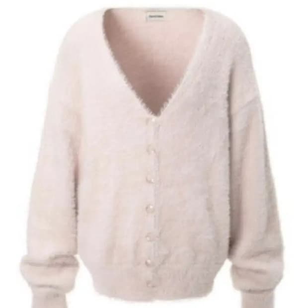 쓰리타임즈 메리니트 가디건 핑크