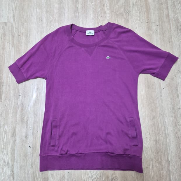 라코스테 여성 와펜 라운드 반팔티