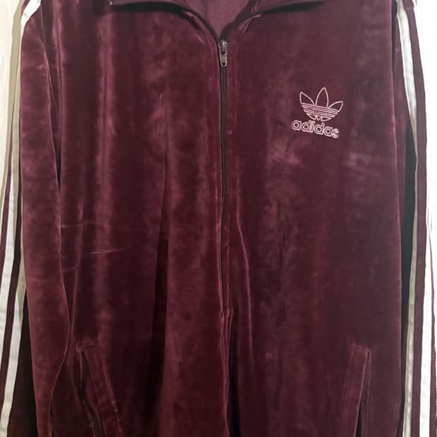 아디다스 희귀 버건디 벨벳 져지