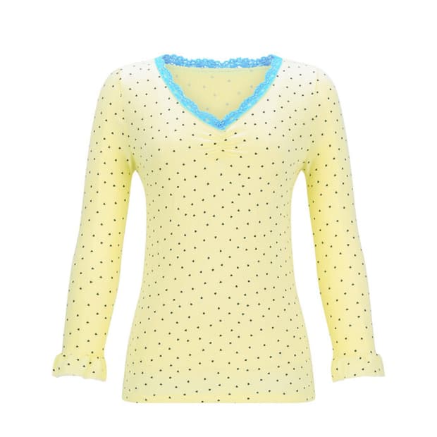 mini heart lace top (lemon)