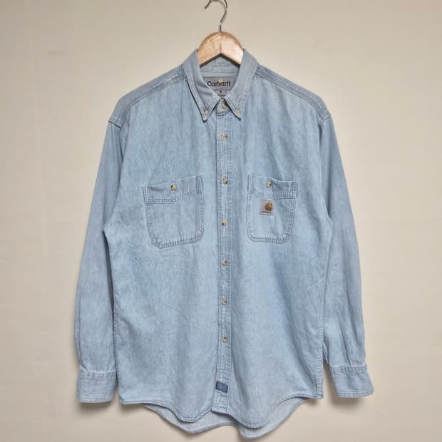 칼하트Carhartt 카라 배색 데님 셔츠 L - S240