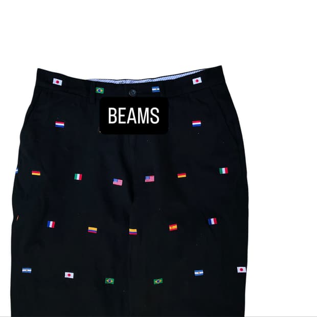 빔즈 일제 국기 검정 팬츠