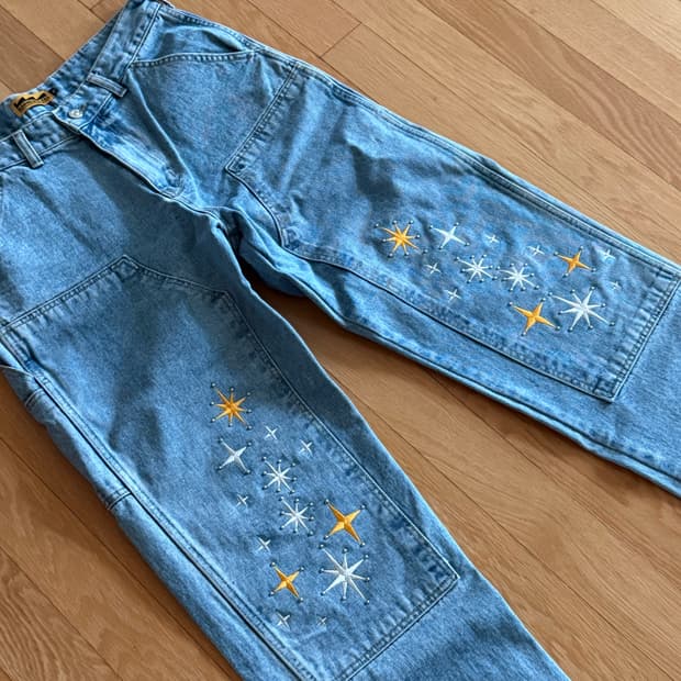 가먼츠팹 떠오르는 샛별 이중 무릎 바지 라지 팝니다 