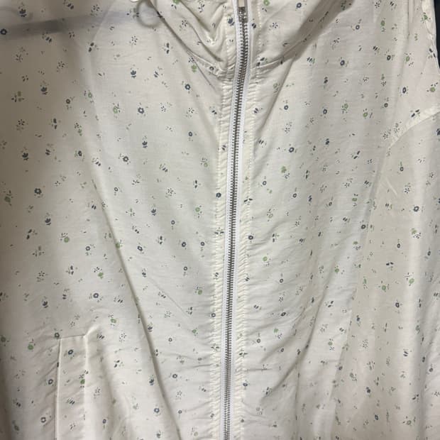 플라워 스트링 후드 바람막이 집업