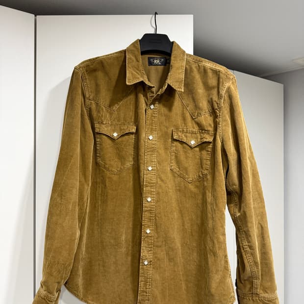 rrl 코듀로이 웨스턴 셔츠 xl