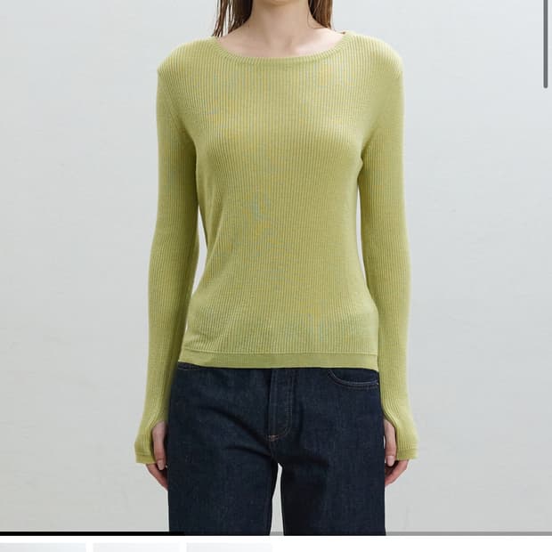 디에토 니트 Boat-Neck Ribbed Pullover