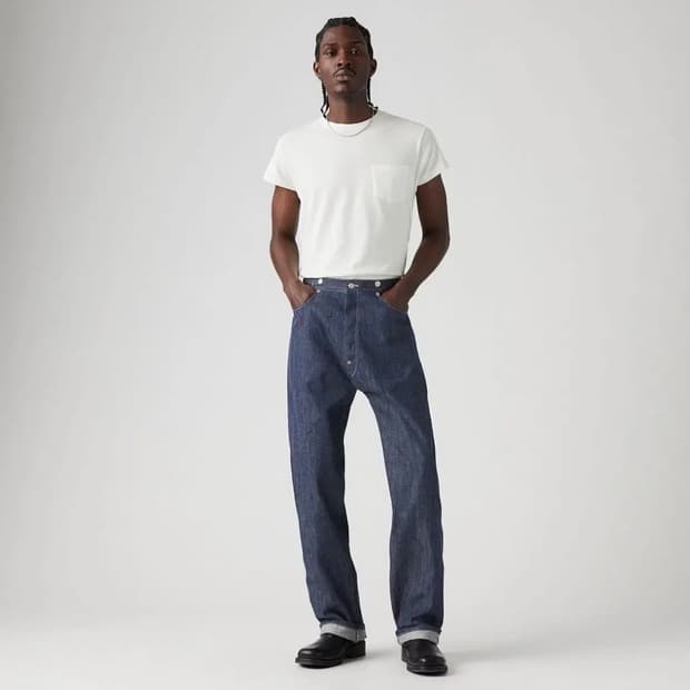 LVC1873 9RIVET WAIST OVERALLS 34/34