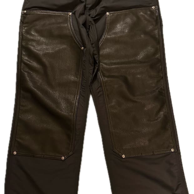 (새상품)크롬하츠 레더 패치 나일론 카펜터 팬츠 브라운