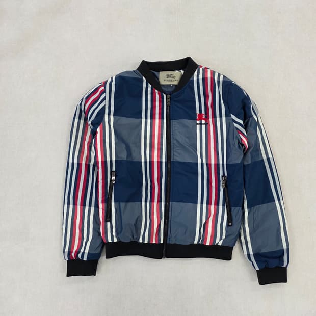 [M] 명품 체크 블루종 점퍼 0202J