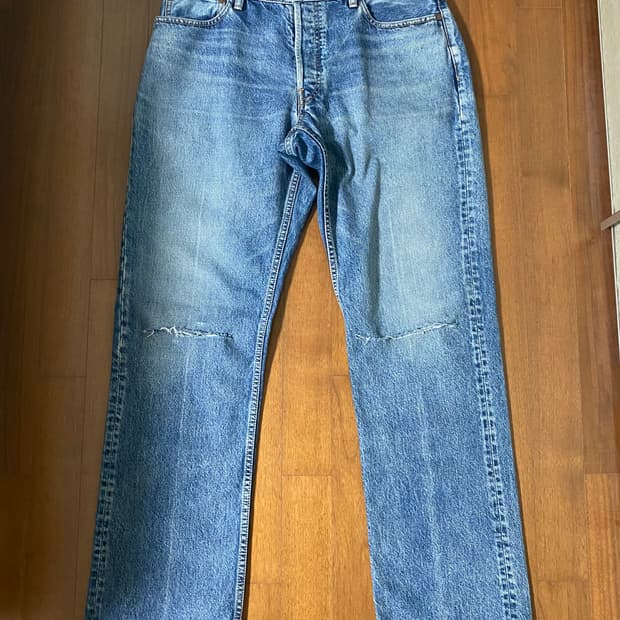 [34] 마인데님 유즈드 114 플레어 데님 팬츠 - 인디고