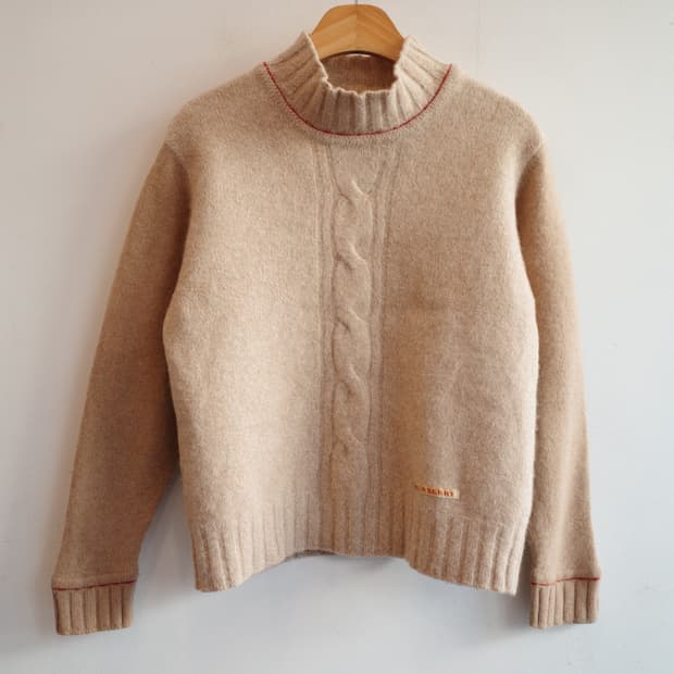 BURBERRY 버버리 울 모크넥 니트