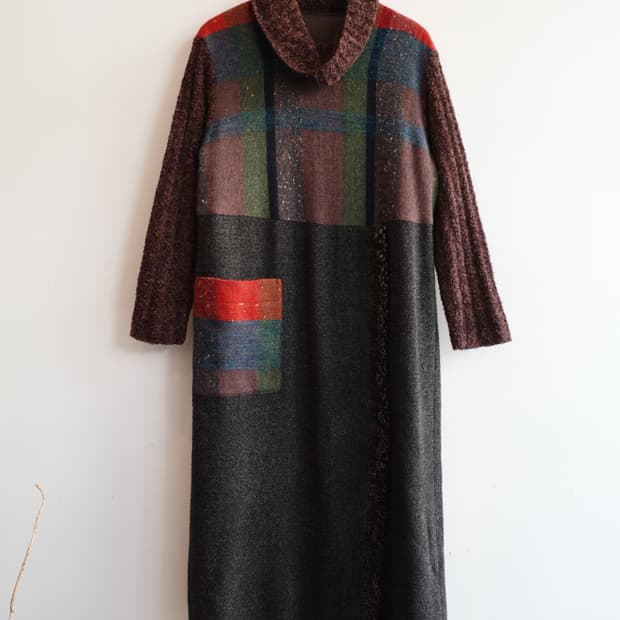 Japan brand 크레이지 패턴 울 원피스 