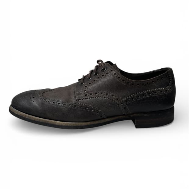 burn effect derby shoes