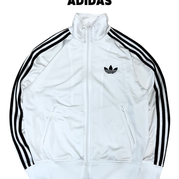 아디다스 구형 파이어버드 트랙탑 져지 화이트/블랙