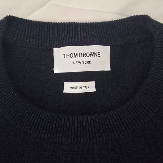 톰브라운 밀라노 스티치 니트 네이비 4사이즈