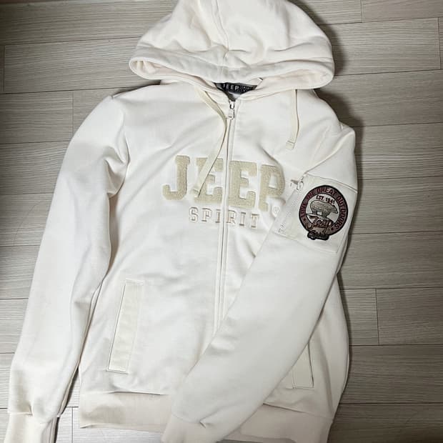 jeep 후드집업 아이보리 크림