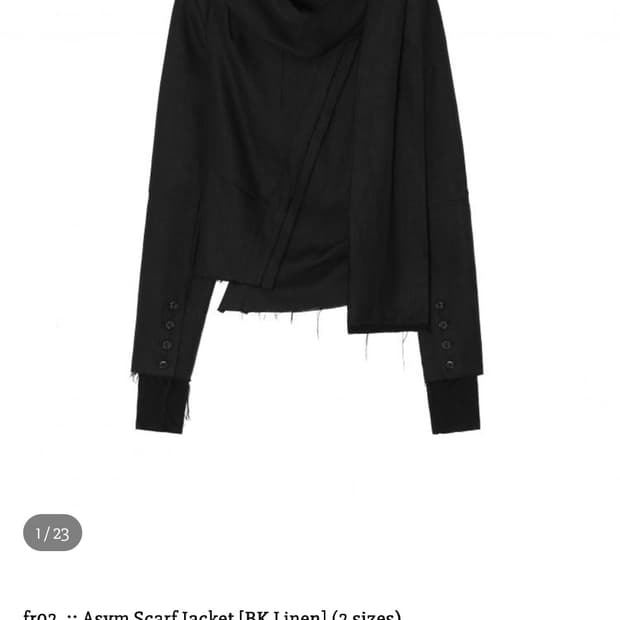 하르테올뎀 Scarf Jacket [BK Linen] (2)