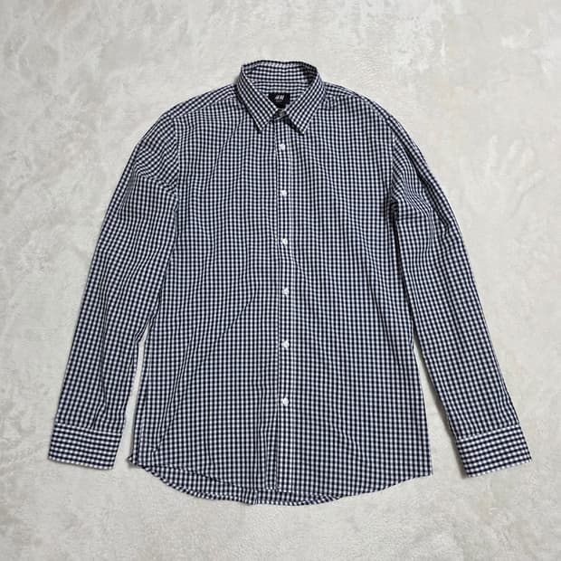 (M)H&M 슬림핏 체크셔츠