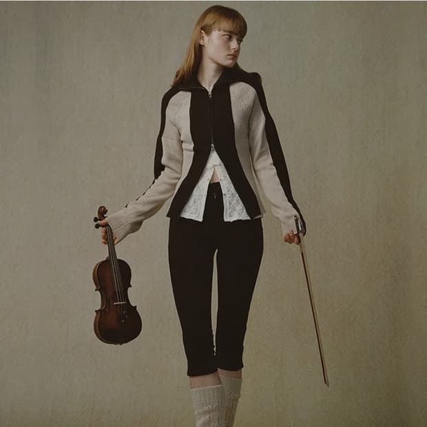 세릭 라인 니트 집업 CERRIC LINE KNITTING ZIP UP 