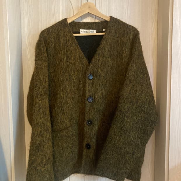 아워레가시 모헤어 가디건 올리브 46