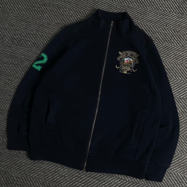 폴로 랄프로렌 빅포니 자수 네이비 코튼 집업 자켓y 3606