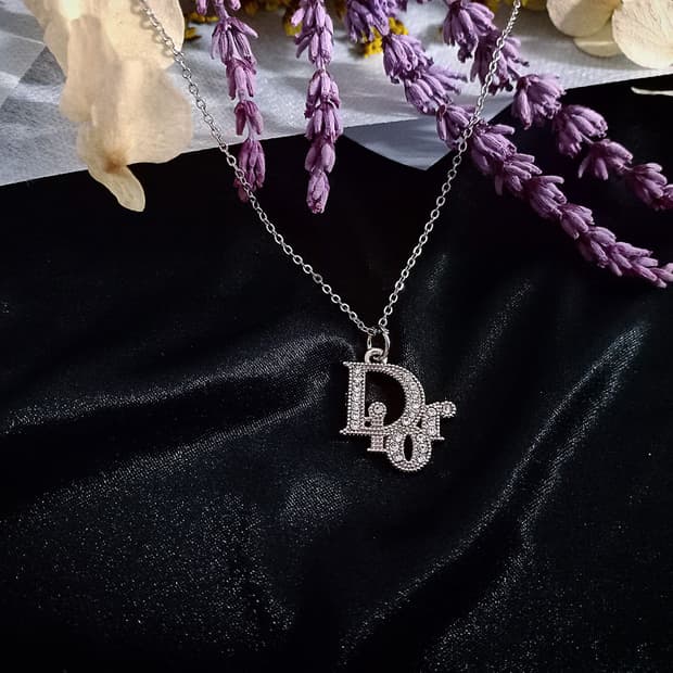[dior] 디올 빈티지 정품 참단추 업사이클링 스와 목걸이