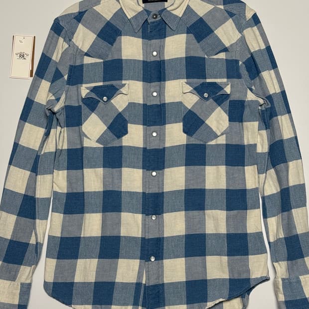 [S] RRL 이동휘 착용 콘초 버팔로 체크 웨스턴 셔츠