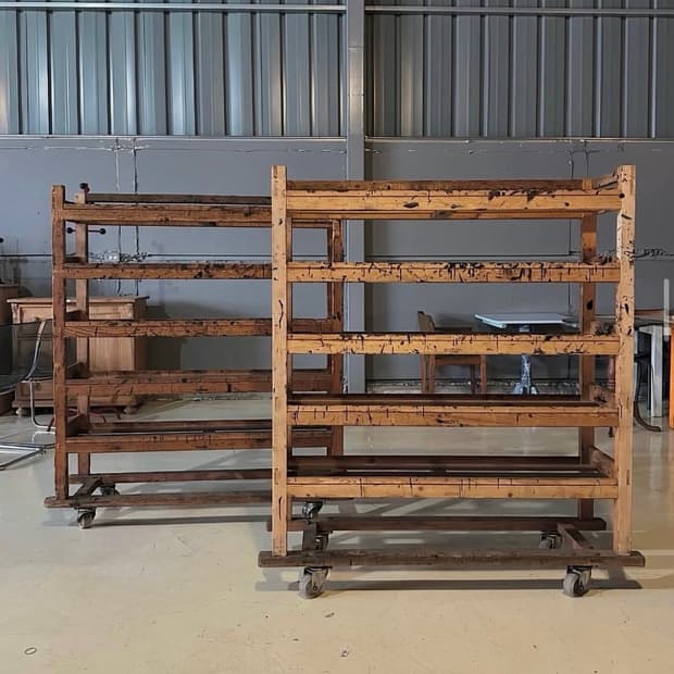 빈티지가구 빈티지 인더스트리얼 (공방/제빵소) 우든 드라잉 랙