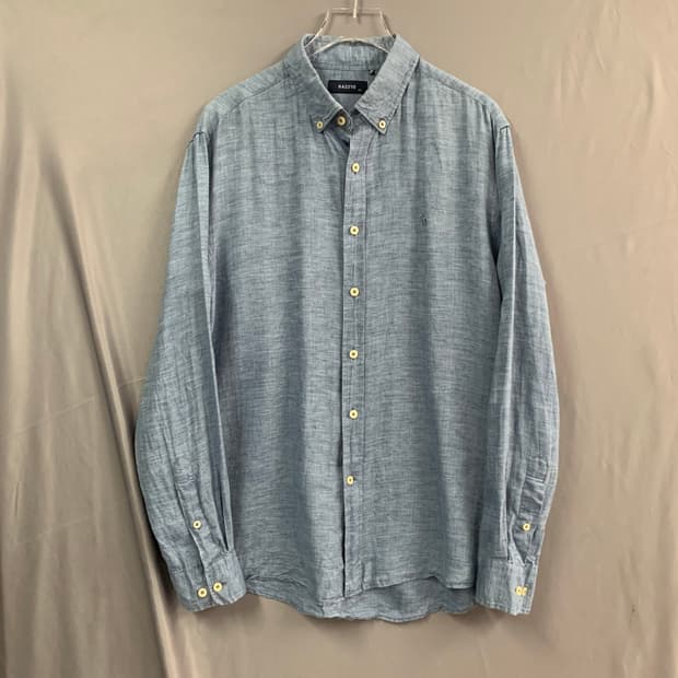 L 헤지스 블루 린넨 셔츠 남방