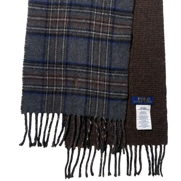 폴로 랄프로렌 이태리제 리버시블 체크 머플러 목도리