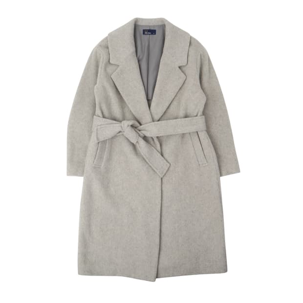 프레드페리 그레이 울 로브 코트