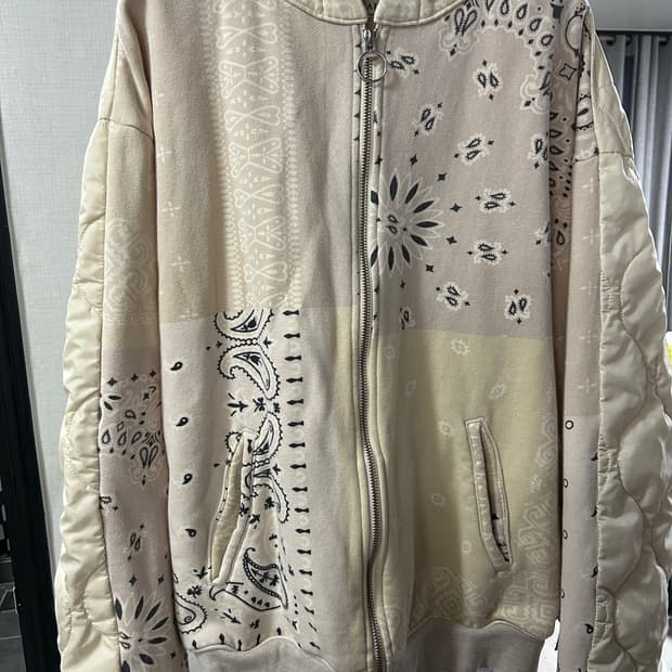 캐피탈 후드집업 아이보리 4사이즈