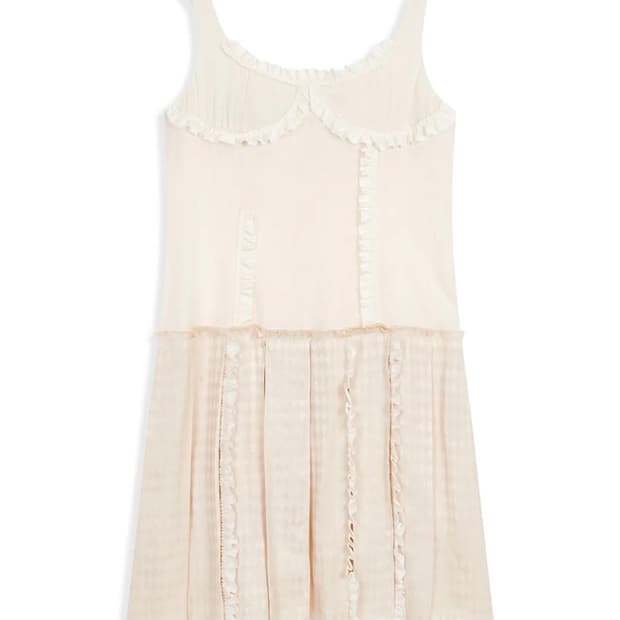 오픈와이와이 flapper pleats dress(ivory)