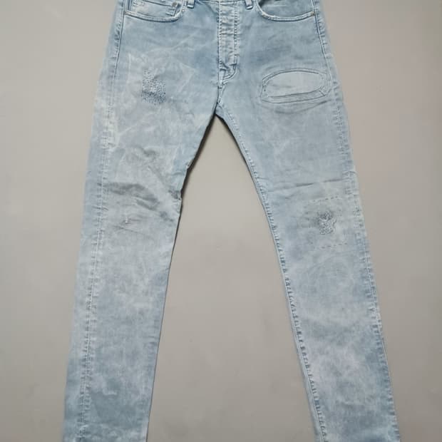 [32] 폴로 랄프로렌 스톤워싱 스티치덧댐 스트레이트진 청바지