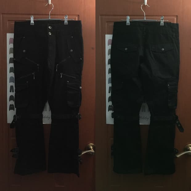 semantic design cargo bootcut pants
