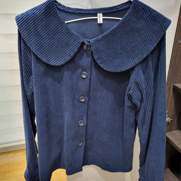 세일러 코듀로이 카라 블라우스