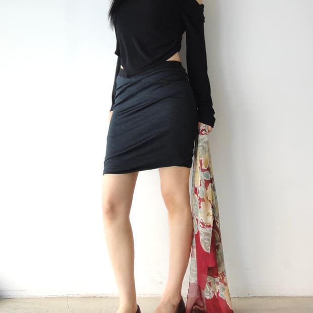 T by ALEXANDER WANG under twist skirt