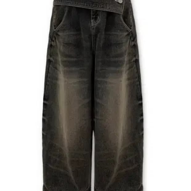 0104 공일공사 BIG BELT WASHING DENIM PANTS 