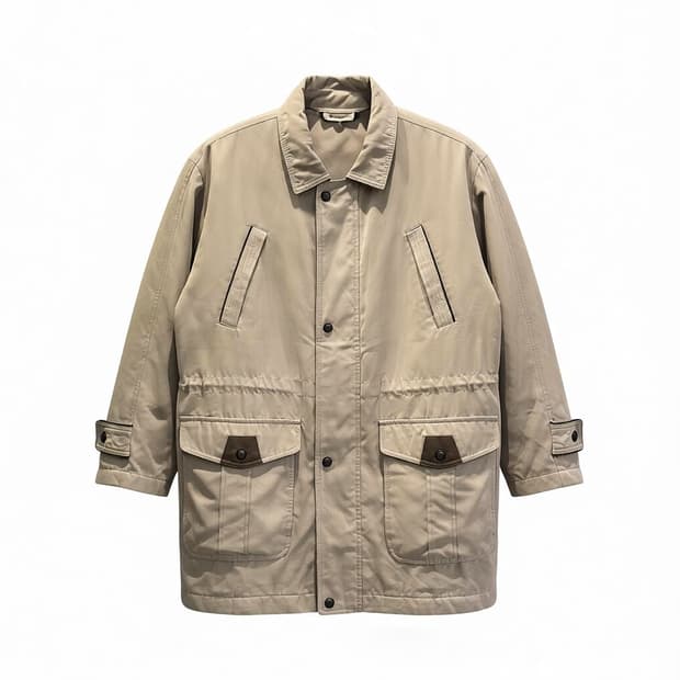 JPN VINTAGE 유틸리티 사파리 코트 보아안감 탈부착 디테일 베이지