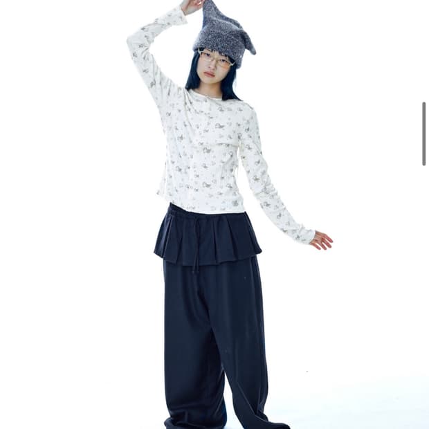 코이세이오 플리츠 오버 울 팬츠