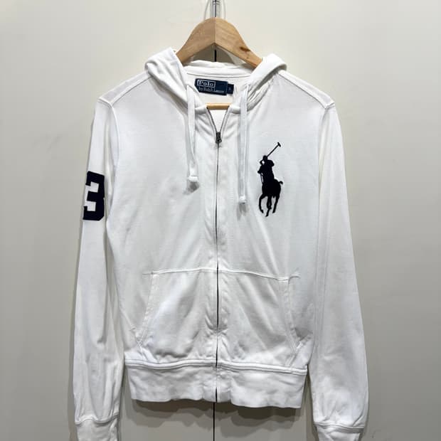 폴로 랄프로렌 빅포니 화이트 후드집업