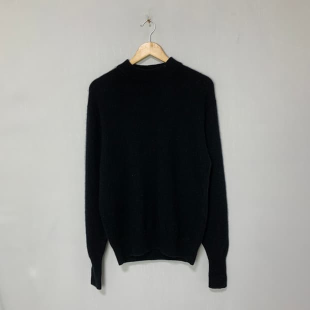 jpn 캐시미어 100 반목 니트 블랙 빈티지 남녀공용