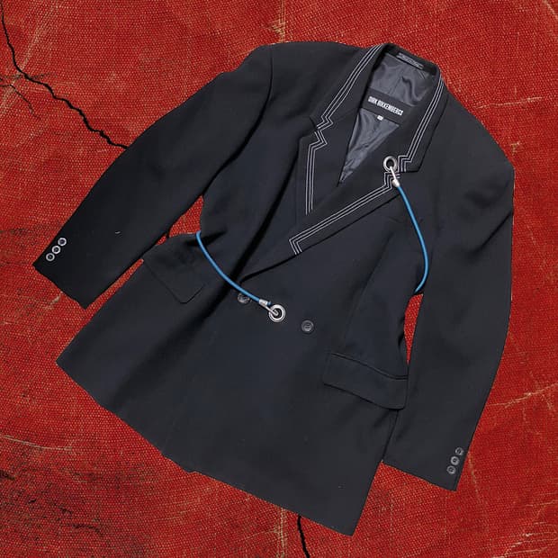 Dirk BIkkembergs 비캠버그 블루 번지코드 더블 블레이저 52