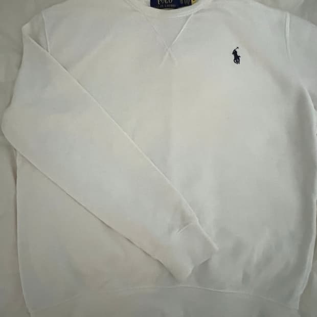 랄프로렌 정품!!  맨투맨 화이트 사이즈can