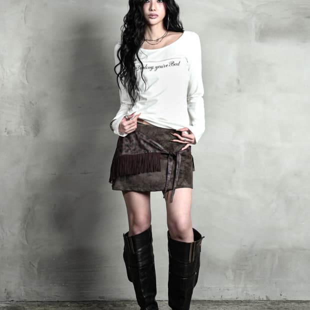 달링유어배드 UNZIPPED LOGO T-SHIRT Cursive 티셔츠