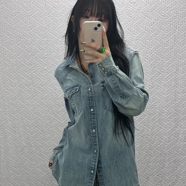 데님앤서플라이 랄프로렌 컨트리 빈티지 데님 셔츠 M C08519